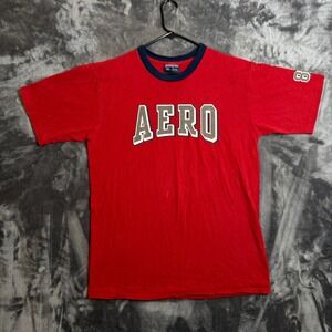 Vintage Y2K Aero Aeropostle Medium Short Sleeve Red Big Logo